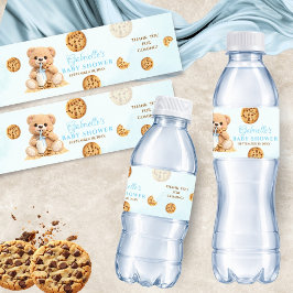 Cookies and Milk Baby Shower - Teddy Bear  Baby ペットボトルラベル