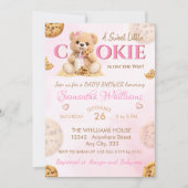 Cookies and Milk Baby Shower - Teddy Bear Baby Sho 招待状 (正面)