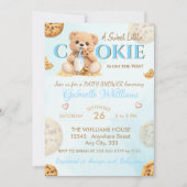 Cookies and Milk Baby Shower - Teddy Bear Baby Sho 招待状 (正面)
