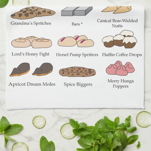 Cookies by AI Weirdness - Kitchen towel キッチンタオル (折り畳み)