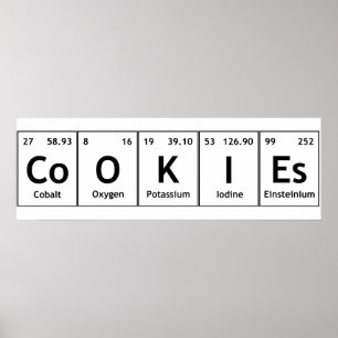 CoOKIEs Chemistry Periodic Table Words Element Sym ポスター