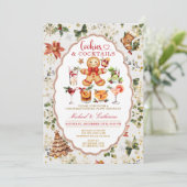 Cookies & Cocktails Winter Christmas Holiday Party 招待状 (スタンド正面)