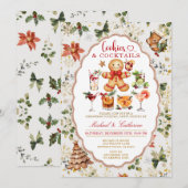 Cookies & Cocktails Winter Christmas Holiday Party 招待状 (正面/裏面)