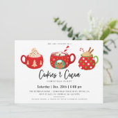 Cookies & Cocoa クリスマスパーティー招待状 招待状 (スタンド正面)