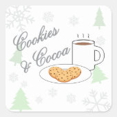 Cookies & Cocoa Baby Shower スクエアシール (正面)