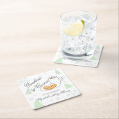 Cookies & Cocoa Baby Shower スクエアペーパーコースター (インサイチュ)