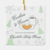 Cookies & Cocoa Baby Shower セラミックオーナメント (正面)