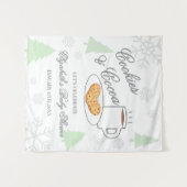 Cookies & Cocoa Baby Shower タペストリー (正面(横))
