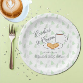Cookies & Cocoa Baby Shower ペーパープレート