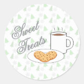 Cookies & Cocoa Baby Shower ラウンドシール (正面)