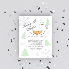 Cookies & Cocoa Baby Shower Recipe エンクロージャーカード