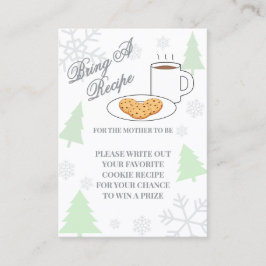 Cookies & Cocoa Baby Shower Recipe エンクロージャーカード