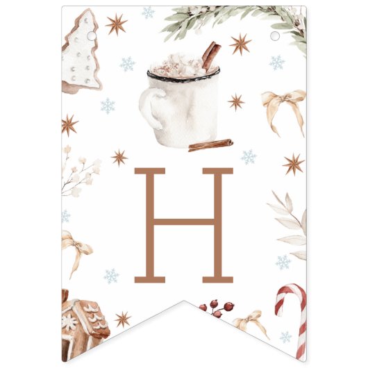 Cookies & Cocoa Birthday Banner バンティングフラッグ (第2の旗)