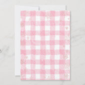 Cookies & Cocoa Birthday Pink Snowflakes Holiday 招待状 (裏面)