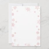 Cookies & Cocoa Birthday Pink Snowflakes Holiday 招待状 (裏面)