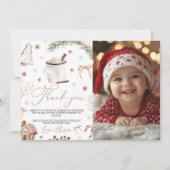 Cookies & Cocoa Photo Thank You Card 招待状 (正面)