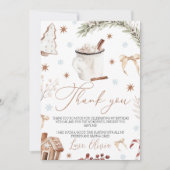 Cookies & Cocoa Thank You Card 招待状 (正面)