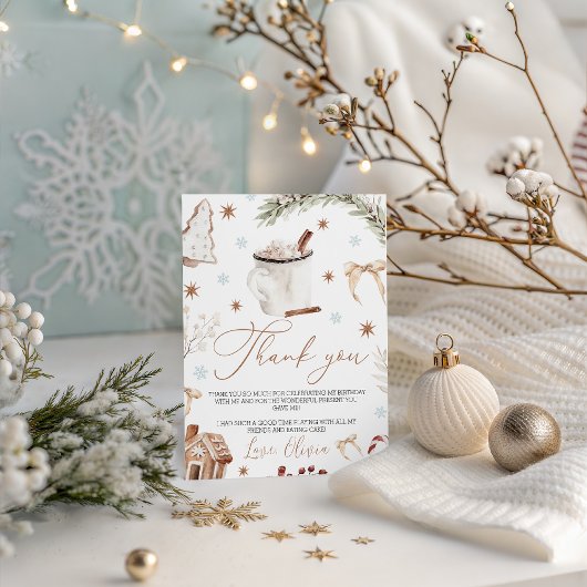 Cookies & Cocoa Thank You Card 招待状