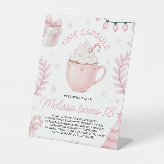 Cookies & Cocoa Time Capsule Sign 台座サイン (正面)