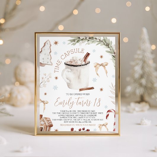 Cookies & Cocoa Time Capsule Sign 台座サイン