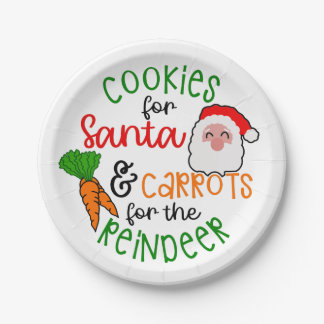 Cookies for Santa & Carrots for Reindeer ペーパープレート