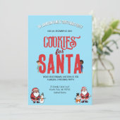 Cookies for Santa Christmas Pajama Baking Party  招待状 (スタンド正面)