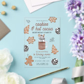 Cookies & Hot Cocoa Chocolate Kids Winter Birthday アクリル招待状 (インサイチュ (ウェディング))