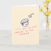 Cookies in the Shawer(シャワーのクッキー) カード (黄色い花)