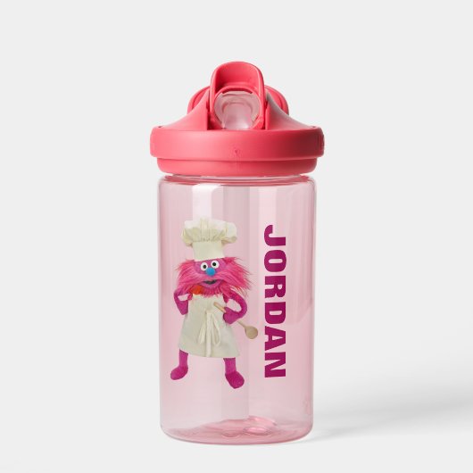 Cookie's Monster Food Truck | Gonger Add Your Name ウォーターボトル (正面)