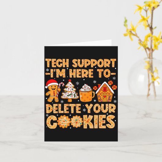 Cookies Support Tech I'm Delete Here カード (黄色い花)