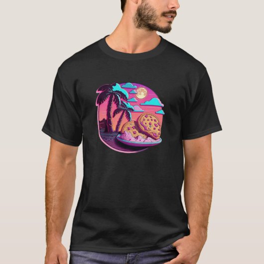 Cookies Synthwave 80s Retrowave Aesthetic Tシャツ (正面)