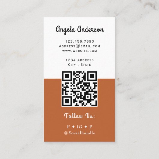 Cookies Trendy QR Code and Website 名刺 (裏面)