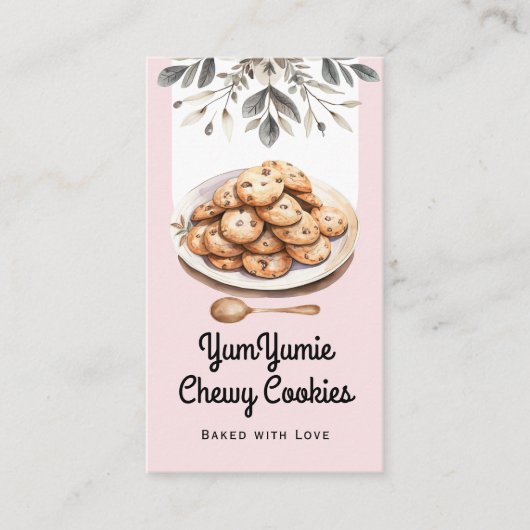 Cookies Trendy QR Code and Website 名刺 (正面)