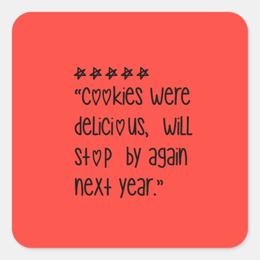 Cookies were delicious スクエアシール (正面)