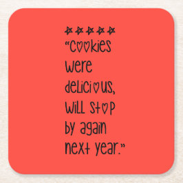 Cookies were delicious スクエアペーパーコースター