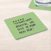 Cookies were delicious スクエアペーパーコースター (アングル)