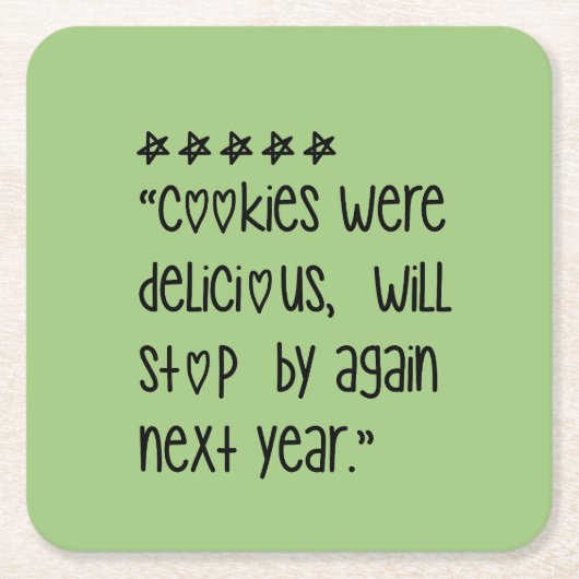 Cookies were delicious スクエアペーパーコースター (正面)