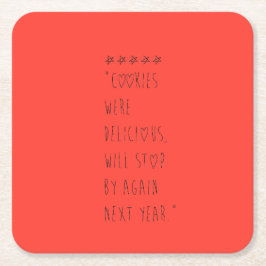 Cookies were delicious スクエアペーパーコースター