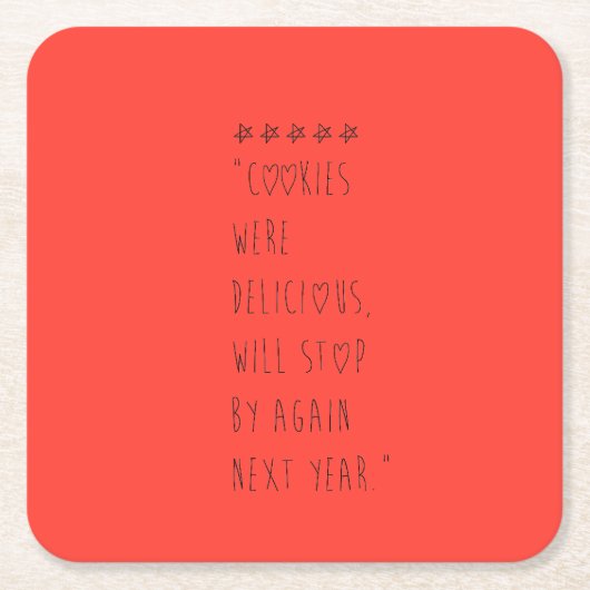 Cookies were delicious スクエアペーパーコースター (正面)