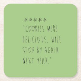 Cookies were delicious スクエアペーパーコースター