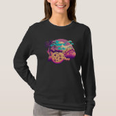 Cookies with Glitched 80s Synthwave Aesthetic Tシャツ (正面)