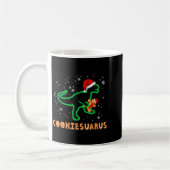 Cookiesaurus Christmas Dinosaur Rex Sugar Cookie コーヒーマグカップ (左)
