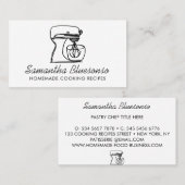 Cooking bakery homemade food recipes 名刺 (正面/裏面)