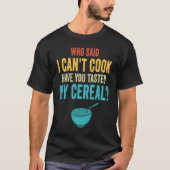 Cooking Cereal Chef Food Snack Kitchen Retro Vinta Tシャツ (正面)