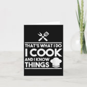 Cooking Chef That's What I Do I Cook And Know Thin カード (正面)