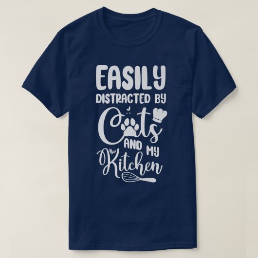 Cooking Cook Cat Kitchen Chef Tシャツ (デザイン正面)