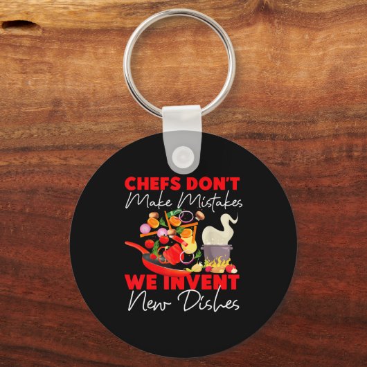 Cooking Cook Kitchen Chef Chefs Don't Make Mistake キーホルダー (正面)