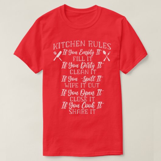 Cooking Cook Kitchen Chef Kitchen Rules If You Emp Tシャツ (デザイン正面)