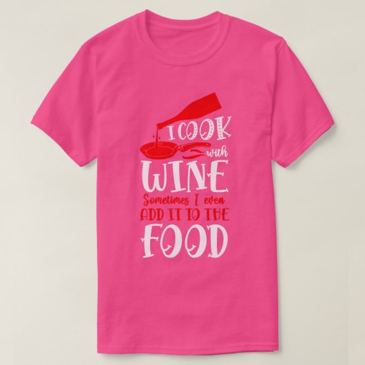 Cooking Cook Wine Kitchen ChefT-Shirt Tシャツ (デザイン正面)
