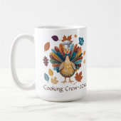 Cooking Crew Pilgrim Turkey Thanksgiving コーヒーマグカップ (左)